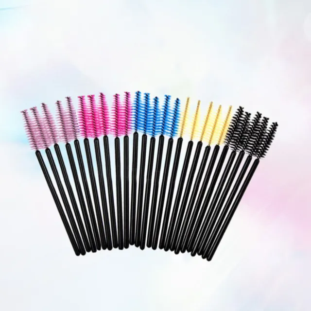 50 Multicolor Mascara Wands Eye Lash Brush Makeup Applicators