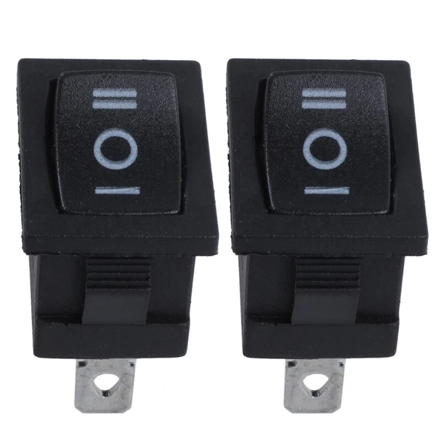 2X SPDT ON-OFF-ON 3 Position Snap Boat Rocker Switch AC 250V/6A 125V/10AA2G1