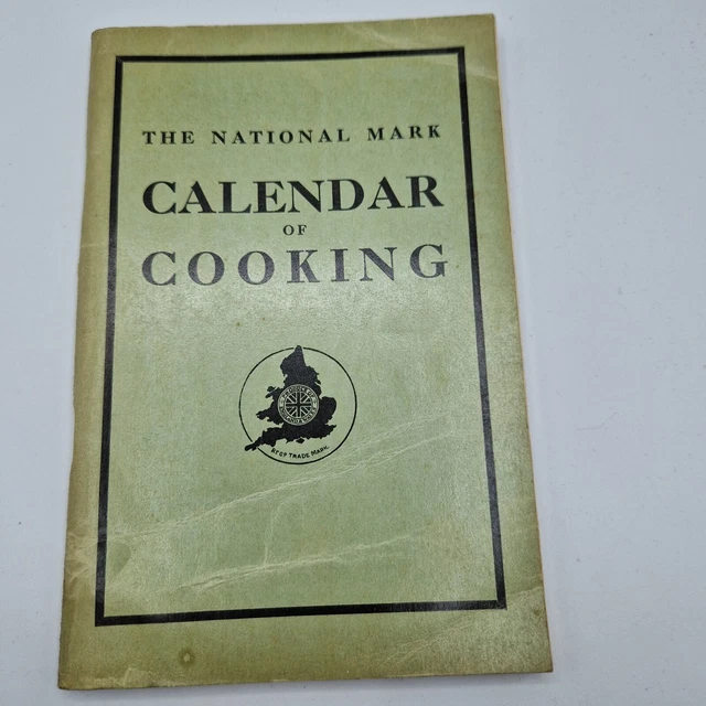 1936 &THE NATIONAL Mark" Calendar Of Cooking Recipe Booklet P/B Woodcut