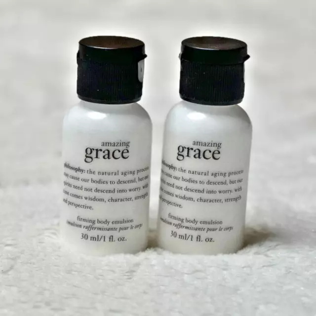 NEW 2-Pc Philosophy Amazing Grace Firming Body Emulsion 30ml 1oz. Each Sealed