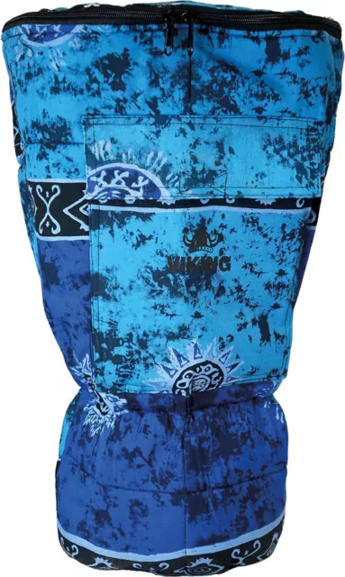 Djembe Bag by Viking. Blue pattern, 50cm high bag for Djembe Drum. At Hobgoblin