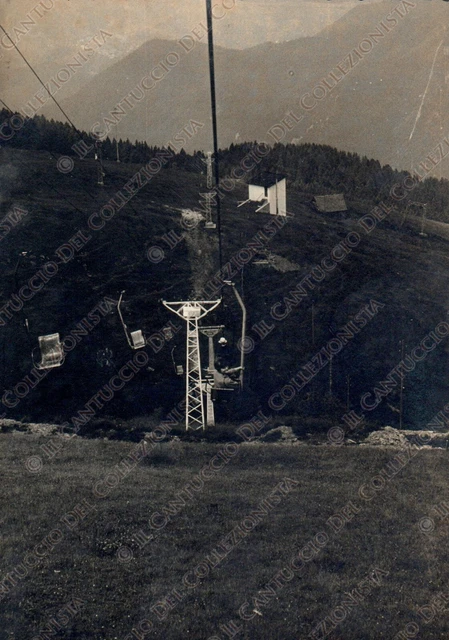 1966 PIAZZATORRE seggiovia II Battaglione Scuole AUC Fanteria Bergamo Fotografia