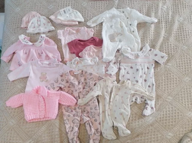 Newborn Baby Girl Bundle - Up To 1 Month, Fred & Flo, Mothercare Etc