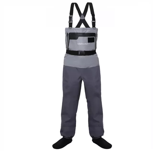 Fly Fishing Chest Waders 5-Layer Breathable Durable Wading Stocking Foot Wader