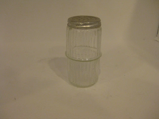 Hoosier Kitchen Cabinet 4" Tall Frosted Glass Mid Ring Spice Jar