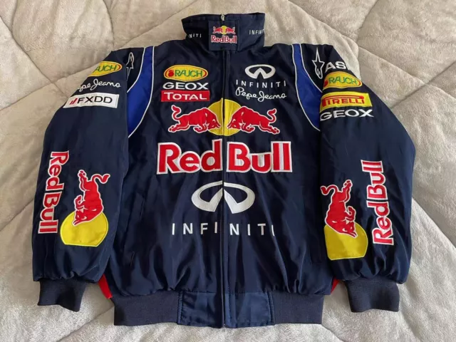 Adults F1 Team Racing Red Bull Jacket Embroidery Cotton Padded