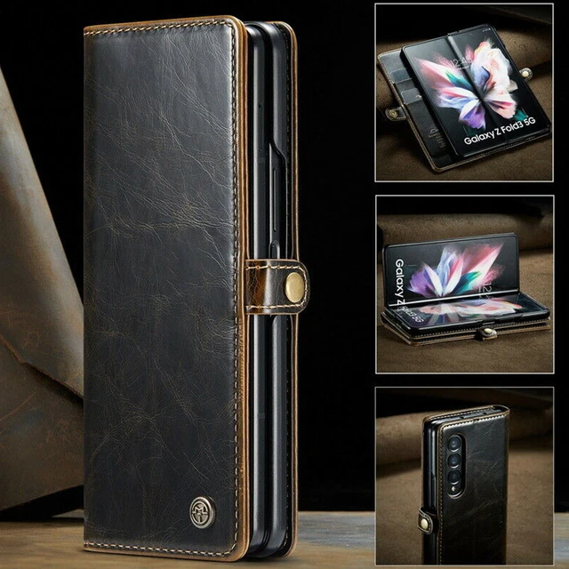 Etui portefeuille cuir PU avec support pour téléphone pour Samsung Galaxy ZFold3