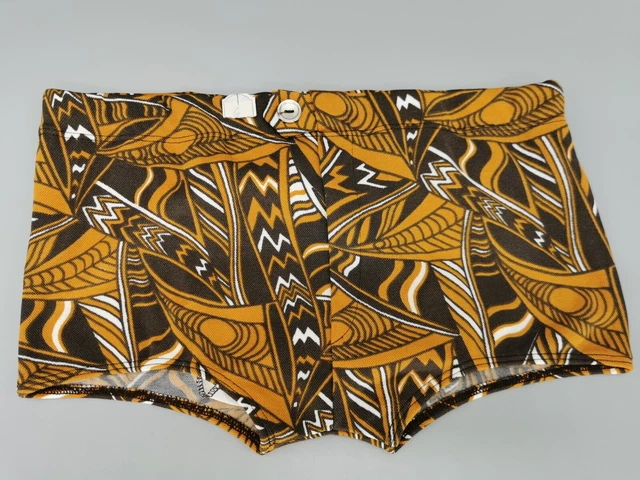 Costumi da bagno originali anni 60 pantaloncini swim trunks taglia 6 L vintage retrò motivo uomo