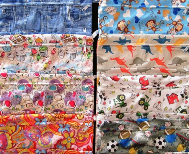 Baby Nappy Waterproof Bag Wet Dry Zip Travel Library Swimming Gym Assorted 2 Zip