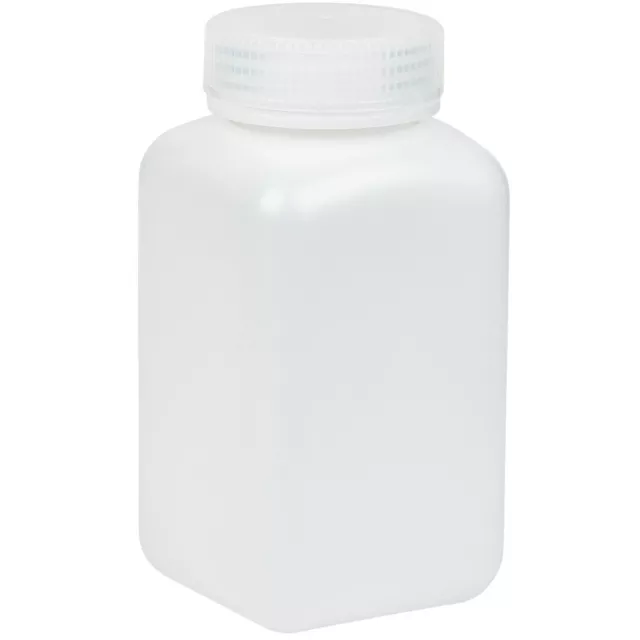 175ml Wide-Mouth Square Storage Bottle, HDPE, Karter Scientific (Pack of 6)