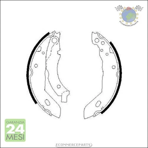 Kit Ganasce Freno Bosch per PEUGEOT 309 205 RENAULT SUPER RAPID CLIO 19 11 9 P