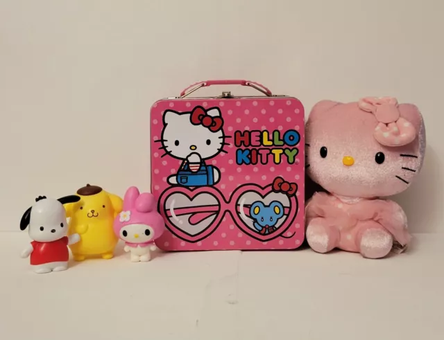 Sanrio Hello Kitty *Lot* Tin Lunch Box Pink Velvet Ballerina Plush & Toys