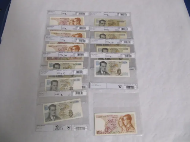 Belgien  11  Geldscheine , Banknote ,  ( 4 )
