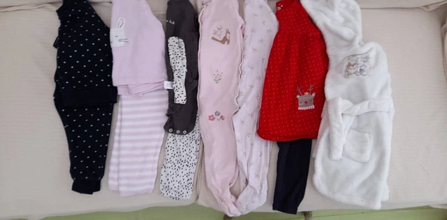 Bundle Girls 12-18 Mths- Bodysuits,Dress,Tops,Leggings,Dressing Gown - 11 Items