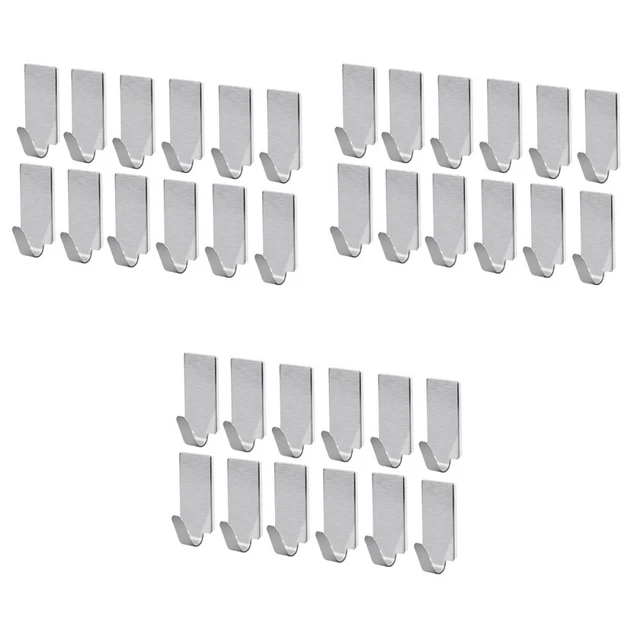 36 Pcs 12pcs Towel Hooks Bathroom Adhesive Heavy Duty Metal Bathrooms