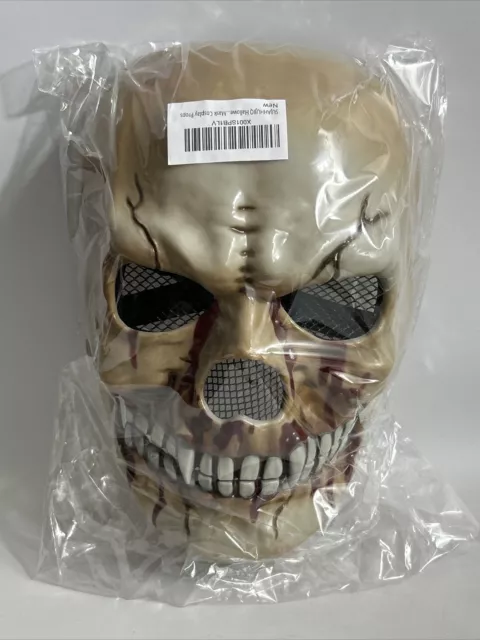 Skeleton Mask, halloween scary mask, adult Bloody Skeleton Skull Head