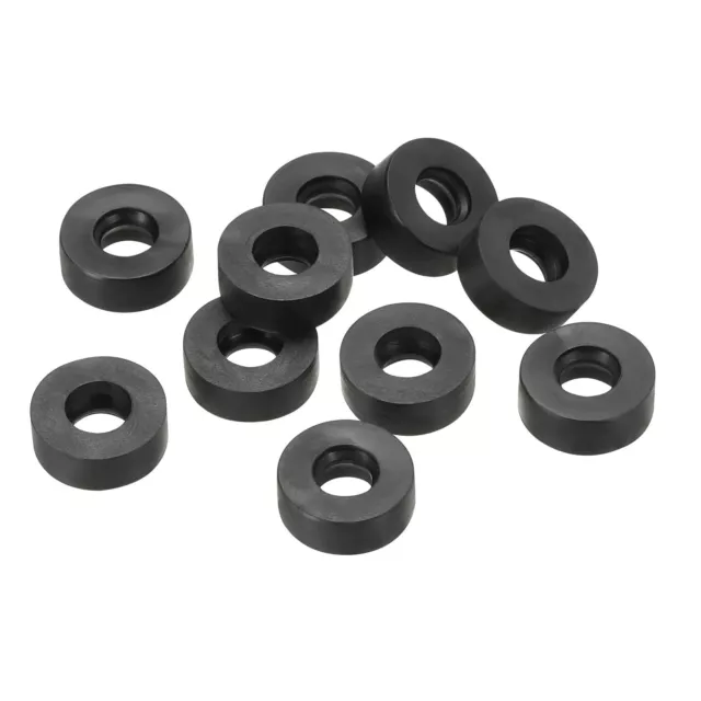 M6 Rubber Flat Washer, 10pcs 6mm ID 12mm OD 4.5mm Thick Sealing Spacer Gasket