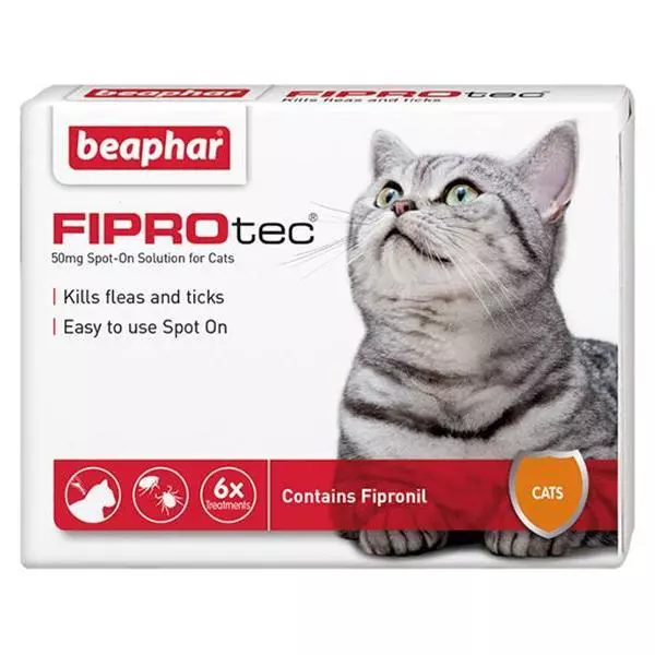 Beaphar Fiprotec Gatto Pulce Spot Su Fipronil Forza Veterinaria 6 Soluzione Trattamento