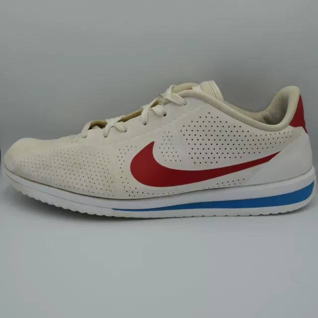 NIKE Classic Cortez Ultra Moire (845013-100) Blanc Rouge - Taille 45 - Bon état