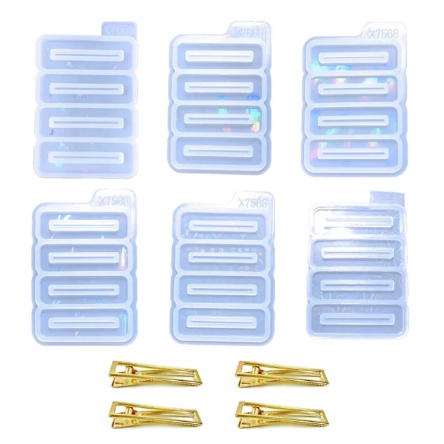 Rectangular Glue Mold Diy Light Shadow Hairpin Decoration Silicone Mold