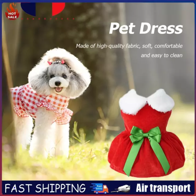 Christmas Costume Cat Sweater Not Fade Warm Cat Dress Pet Supplies (M Bow Tie) F