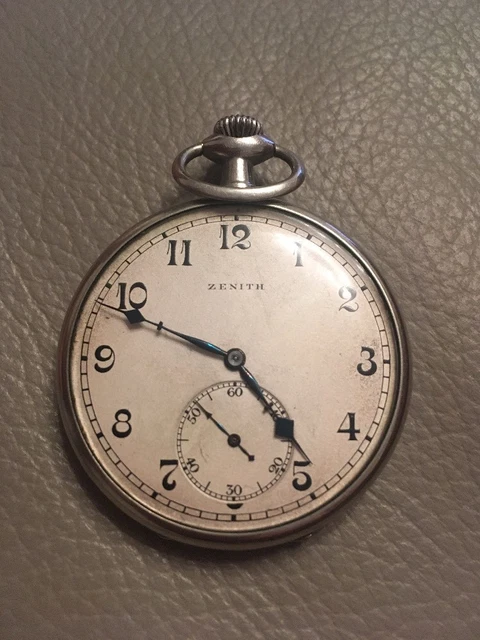 Cadran Ancien De Montre à Gousset Zenith Alarm - Pièce Vintage Pour Collection Ou Restauration