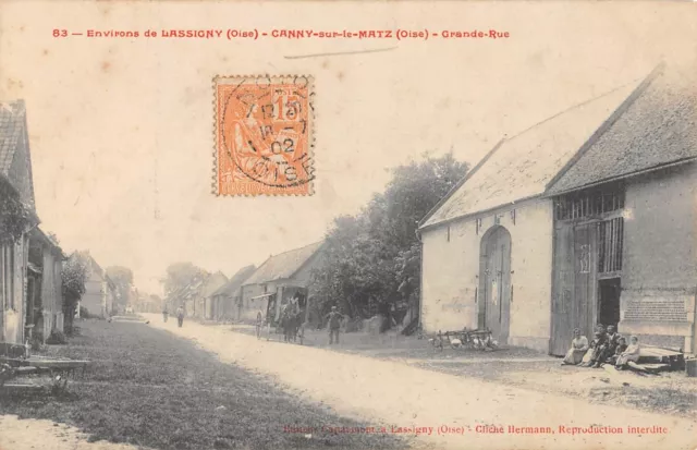Cpa 60 Canny Sur Le Matz / Grande Rue