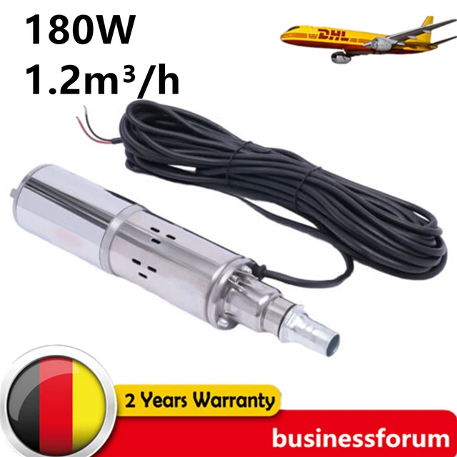 Pompa solare pozzo profondo 12 V DC 1,2 m3/h pompa pozzo pompa tubolare pompa sommersa 180 W DE