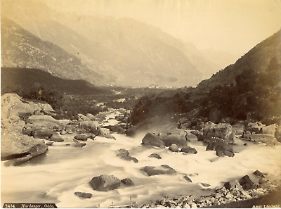 A Tromso Amt Fra Ulfstjorden Vintage albumen print Norway Lindahl Tirage 