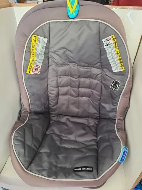 graco Snugride Snuglock 35 Gray  Car Seat Cover Fabric Cushion Padding