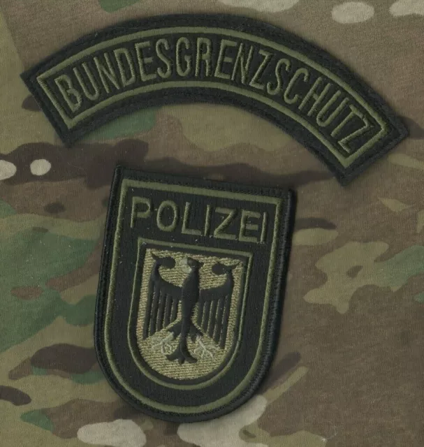 Abzeichen BGS Bundespolizei GSG 9 BPOL oder BUNDESGRENZSCHUTZ velkrö Patch Set