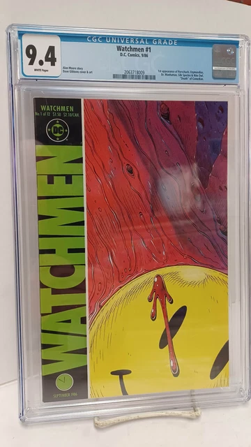 WATCHMEN #1 (DC Comics, 1986) CGC Graded 9.4 ~ White Pages