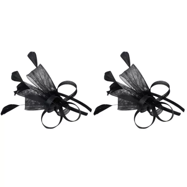 2 Pack Fascinators Hats for Women Halloween Decorations Bride Headgear Prom