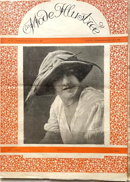 La Mode Illustrée n° 30 du 24 Juillet 1921 journal de la famille Couture Chapeau