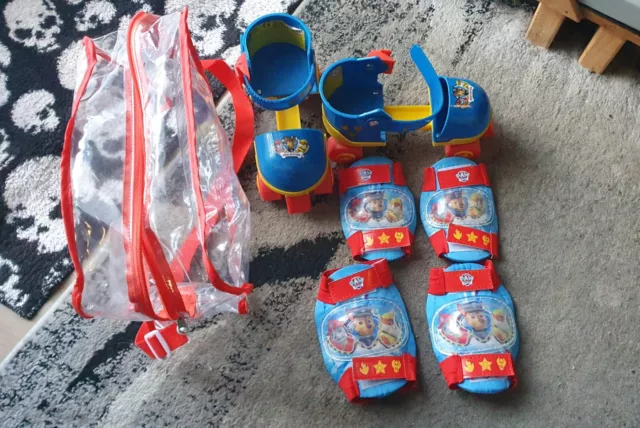 Paw Patrol Rollschuhe inkl. Arm- / Knieschoner Protektoren  Größe 22-29