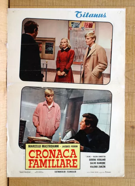 CRONACA FAMILIARE fotobusta poster Marcello Mastroianni Jacques Perrin BV22