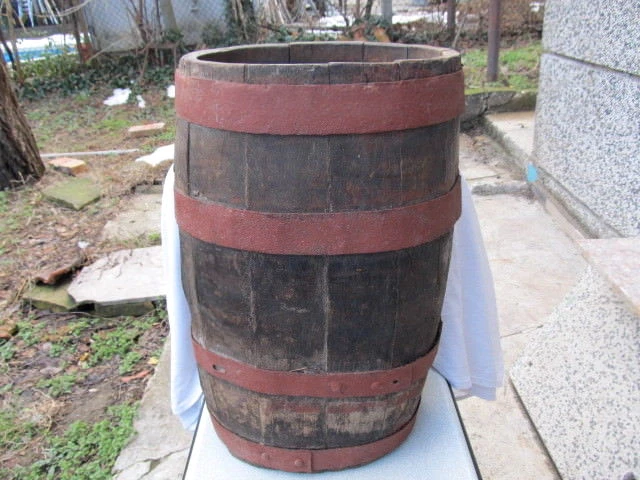 Cute Dog Holding Wooden Wine Barrel Keg 11