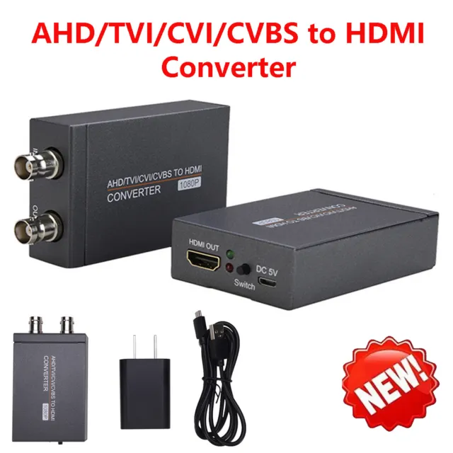 5V/1A AHD/TVI/CVI/CVBS to HDMI Converter Adapter HD 1080P Converter Accessories