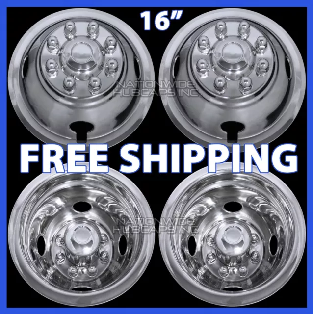 4 CHEVY GMC TRUCK 16" Dual Steel Wheel Simulators Dually Rim Skins Liners Covers