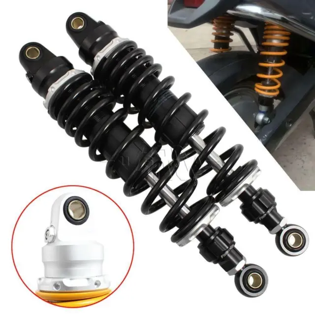 Pair Black 330mm 13" Motorcycle Rear Air Shocks Absorbers Suspension Universal