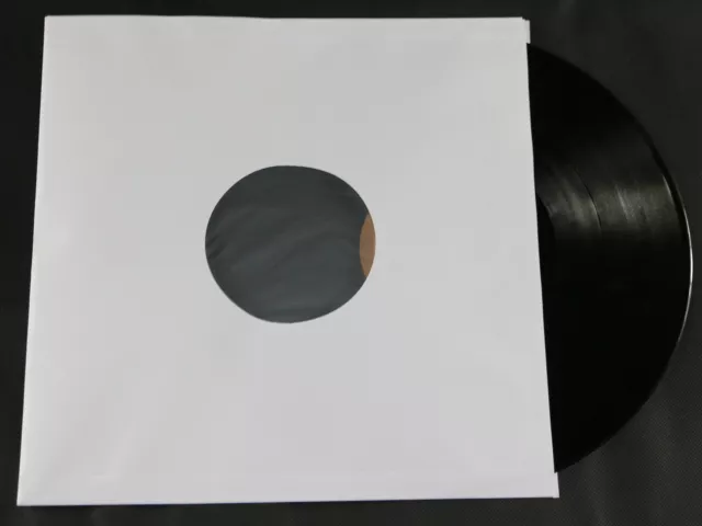 100 St. reinweiße LP Schallplatten Innenhüllen, gefüttert, 90 gr.