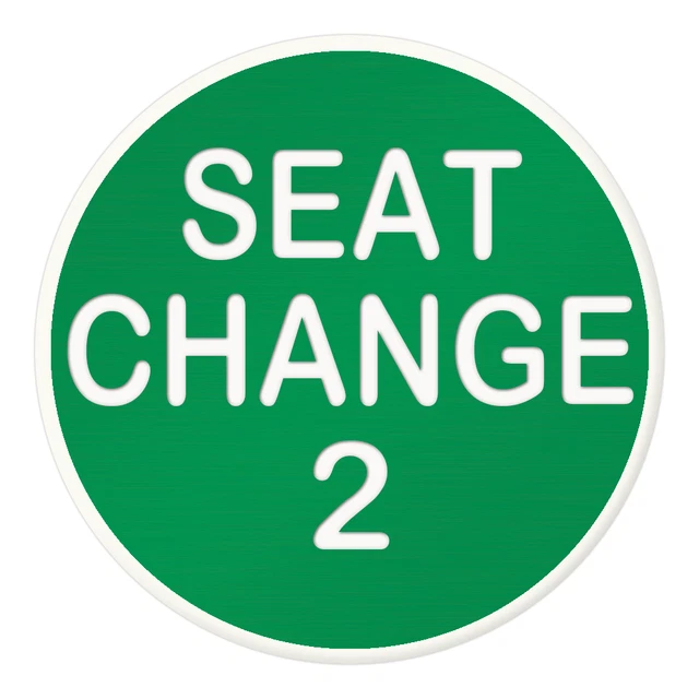 5 - Seat Change 2 Poker Buttons   Double Sided  BUTTONS 1.25"