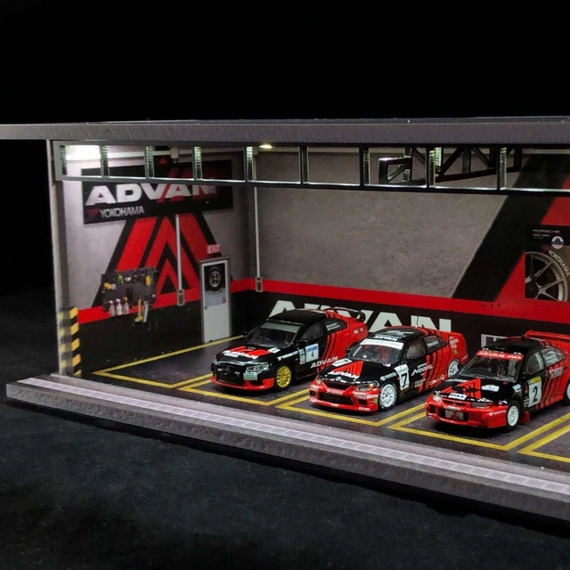 164 DIORAMA PARKING Car Parking Lot Model Diorama Vehicle Garage Showcase NEW EUR 58,88