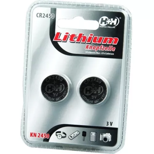 2 Piles Boutons Cr2450 - Lithium - 3 V