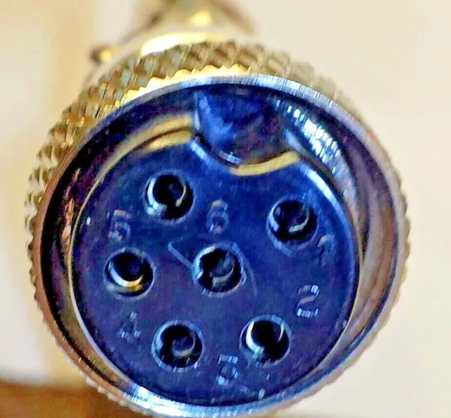 CEA-CBC6 six-pin screw lock microphone connector for CB & amateur ham radios