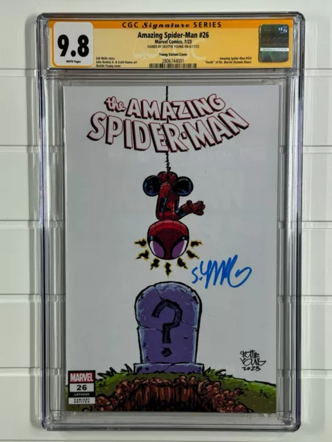 Amazing Spider-Man #26 2023 Marvel Comics Signed Skottie Young Variant CGC 9.8