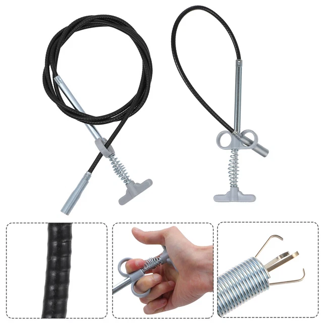 2 pz artefatto escavatore tubolare acciaio inossidabile pinza di scarico flessibile
