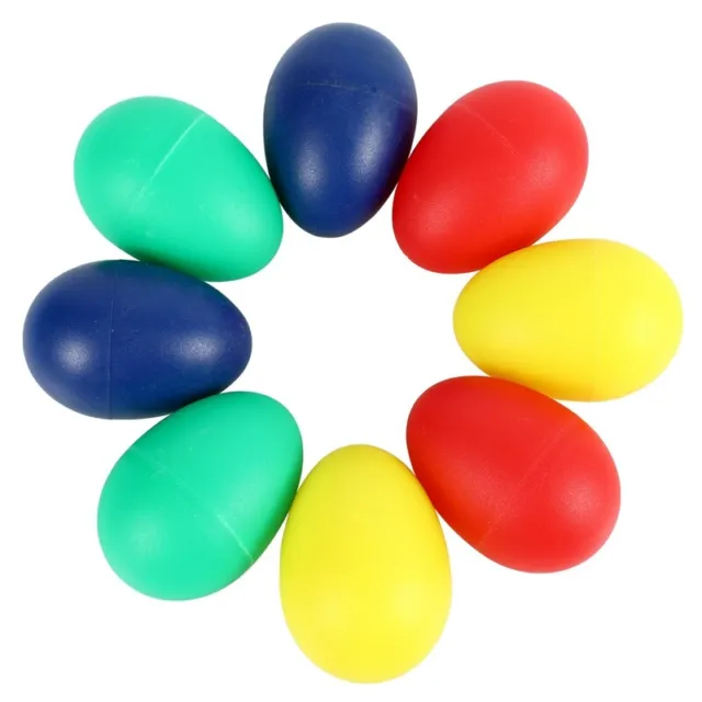 8pcs Playful Plastic Percussion Musical Egg Maracas Egg Shakers -2533