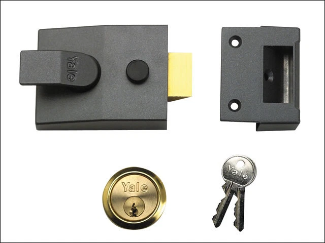 Yale P89 Deadlock Nightlatch DMG Satin Chrome Cylinder 60mm Backset Visi