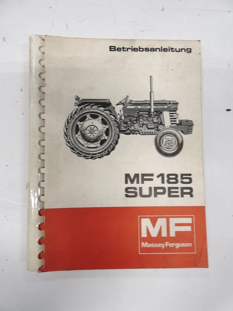 Massey Ferguson MF185 SUPER Manuale del proprietario Manuale del proprietario